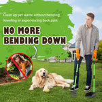 Green MXF dog waste remover tool with adjustable stainless steel handle