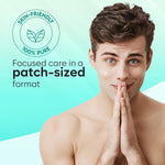 Model wearing Bloomora early stage pimple patch on face