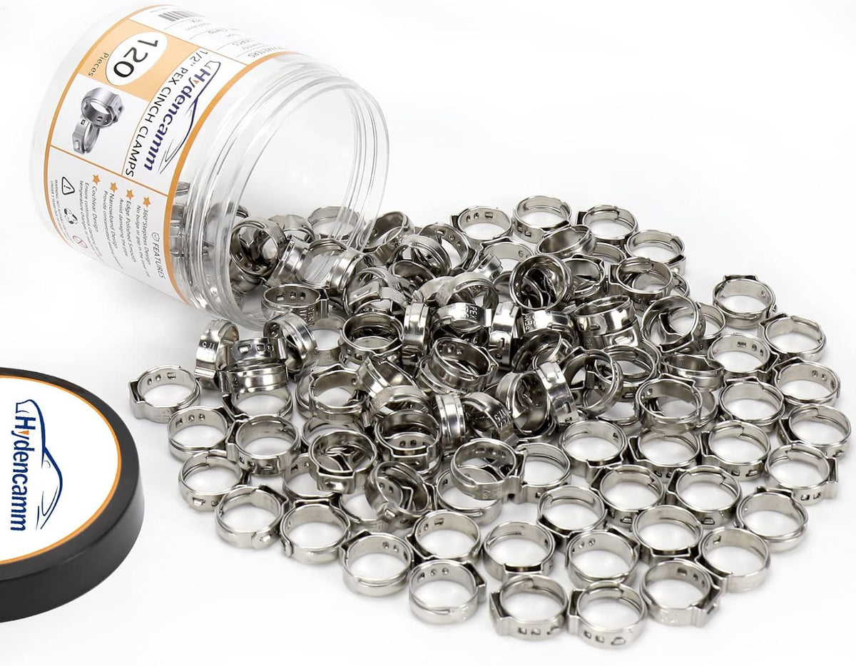 60 Pack 3/4 Inch PEX Crimp Rings, 304 Stainless Steel Pex Clamps | Pex Cinch Clamp Rings with Storage Case for PEX Tubing Pipe Fitting Connections(3/4"x60) - Image 9
