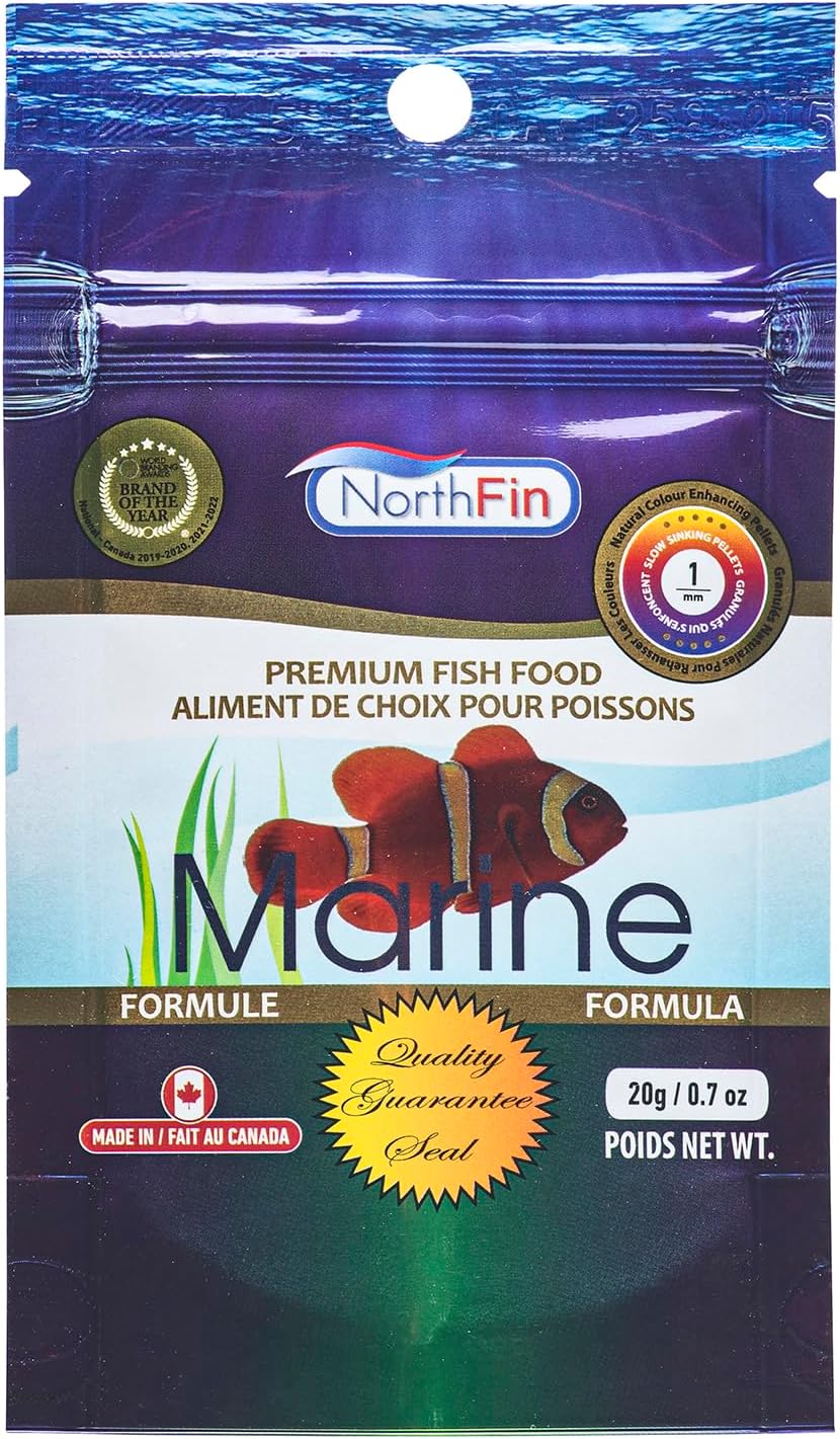Northfin marine fish food front view packaging