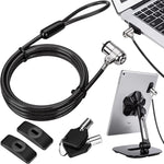 AboveTEK Universal Tablet Lock security cable kit front view showing the steel cable and keys.