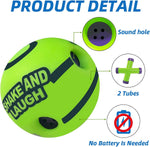 Side view of medium Shake and Laugh dog ball with clutch pockets