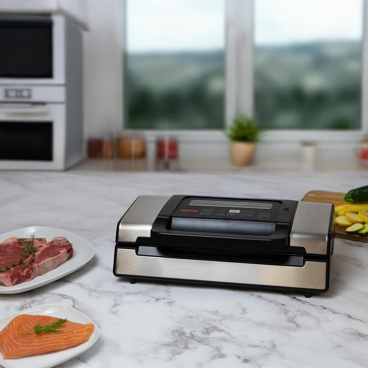 Clear viewing lid alignment on Nesco Deluxe VS-12 vacuum sealing machine
