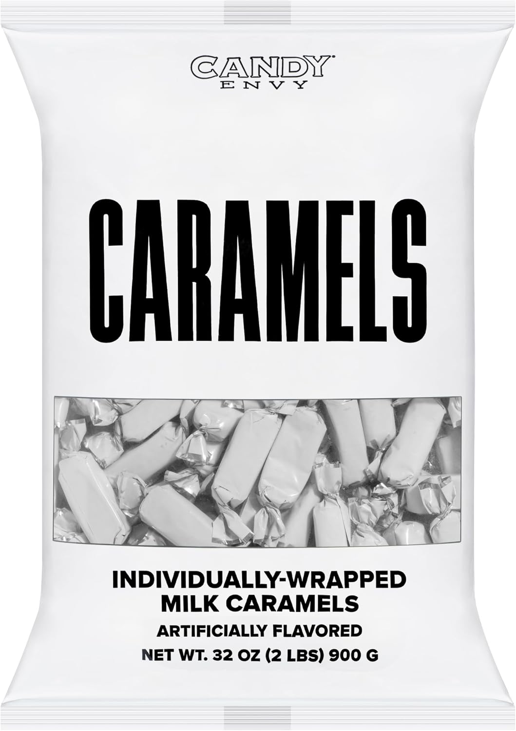 A collection of white foil wrapped confections by Candy Envy for events.