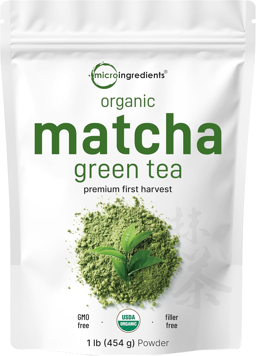 Micro Ingredients Organic Matcha Green Tea Powder front view package