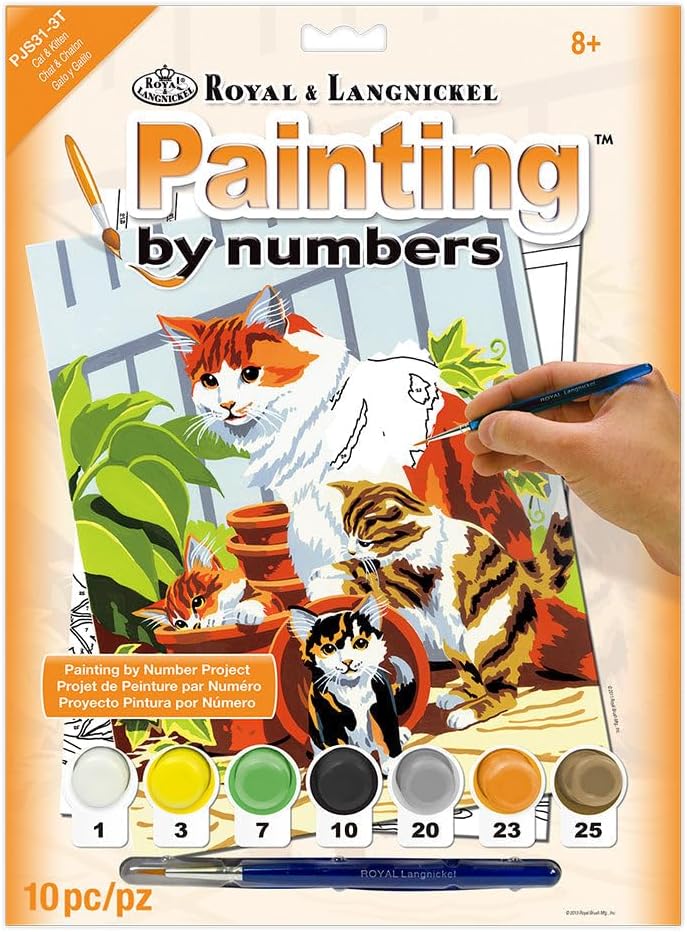 ROYAL BRUSH MANUFACTURING Junior Small Paint By Number Kit 8.75"X11.75" - Labrador Puppy - Image 13