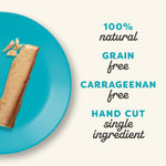 Premium hand sliced 100 percent tuna loin cat treat texture close up