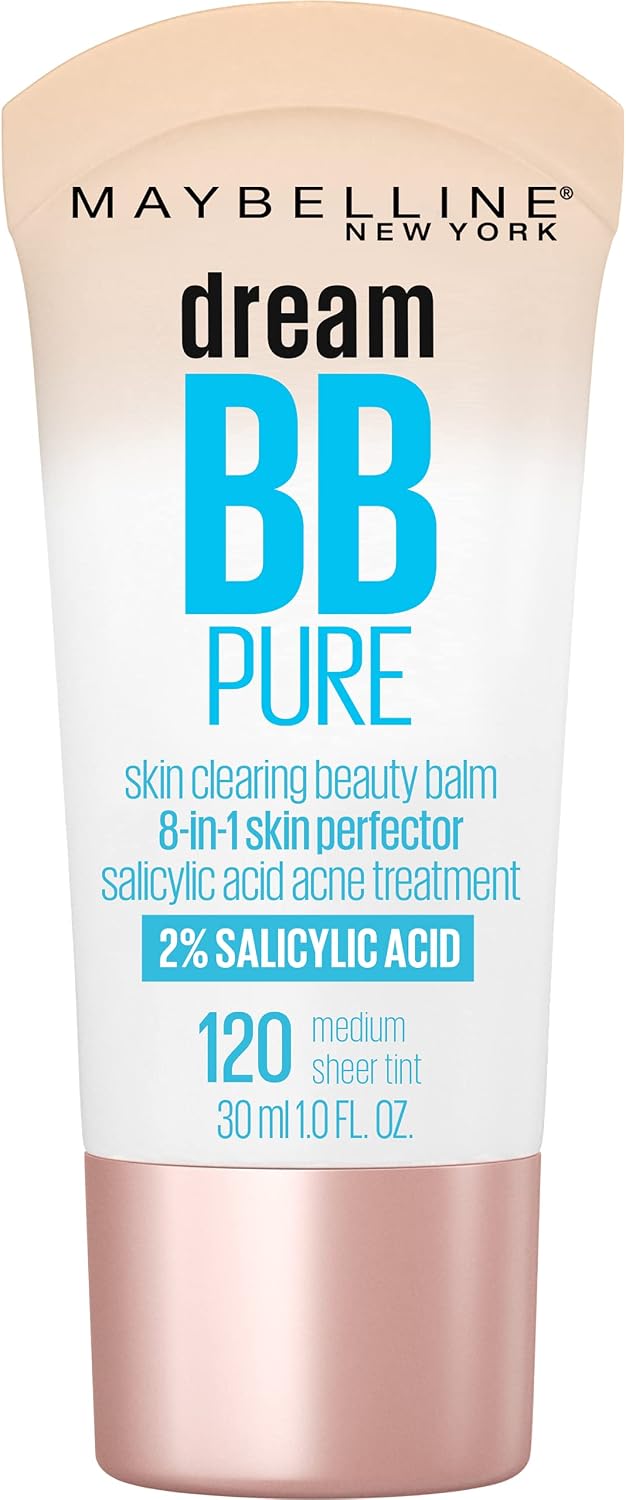 Back view of Maybelline acne clearing beauty balm tube
