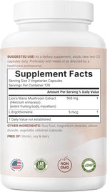 Container showing 240 vegetarian capsules and 4 month supply callout