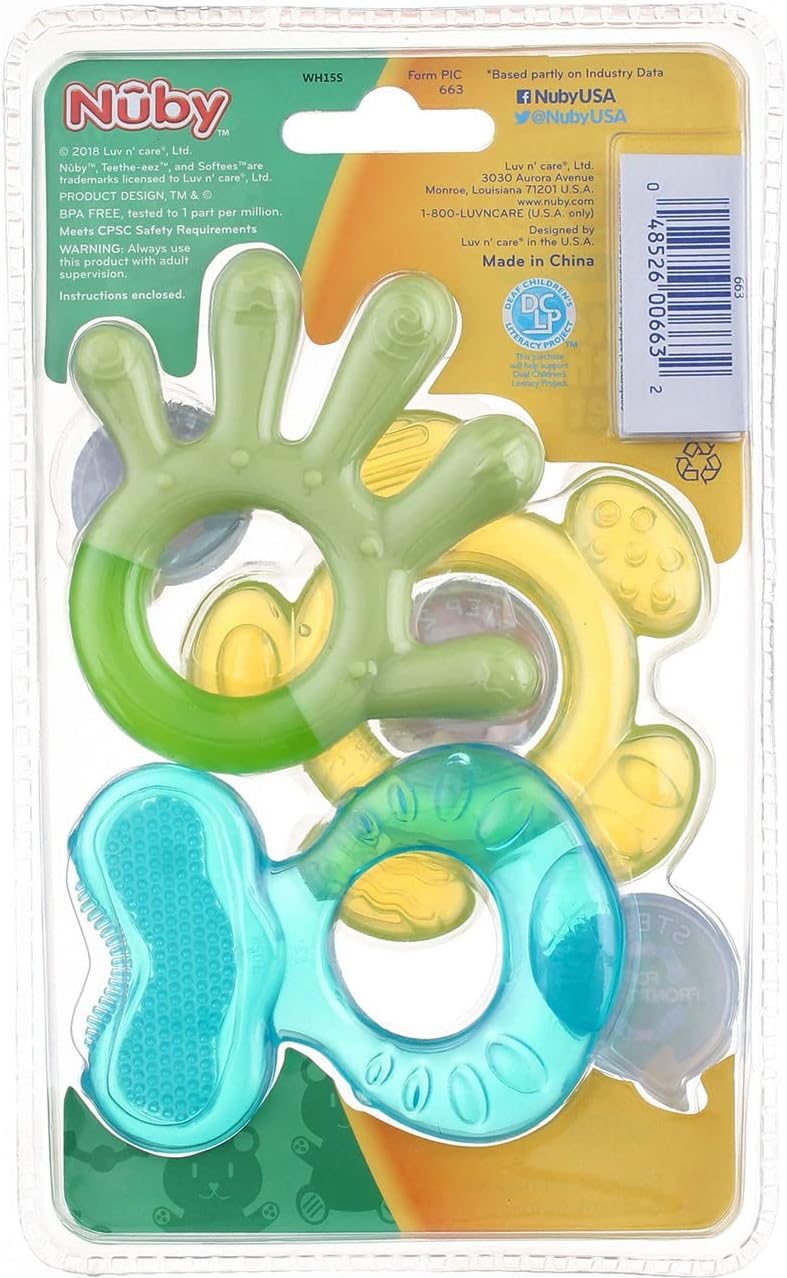 Nuby baby teether stage one close up