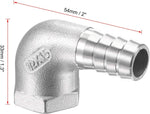 90-degree elbow hose connector female thread view