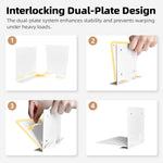 Storage Maniac invisible bookshelf mounting bracket details