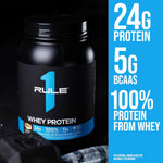 Rule 1 Proteins whey protein blended shake in glass