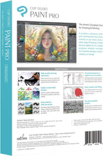 Graphixly Clip Studio Paint Pro license packaging displaying system compatibility