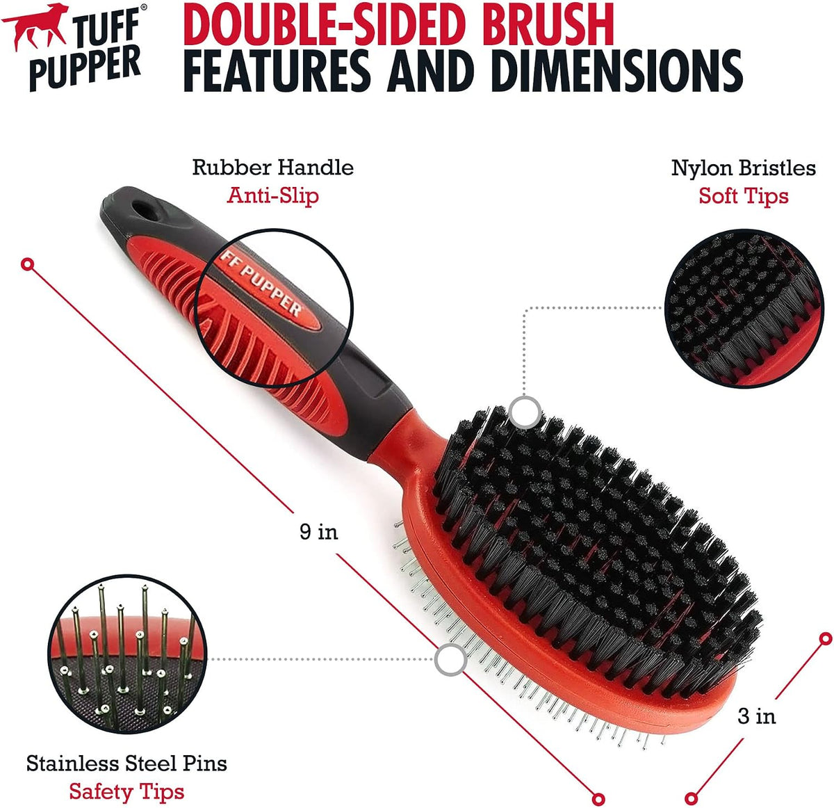 Tuff Pupper cat and dog deshedding tool in use