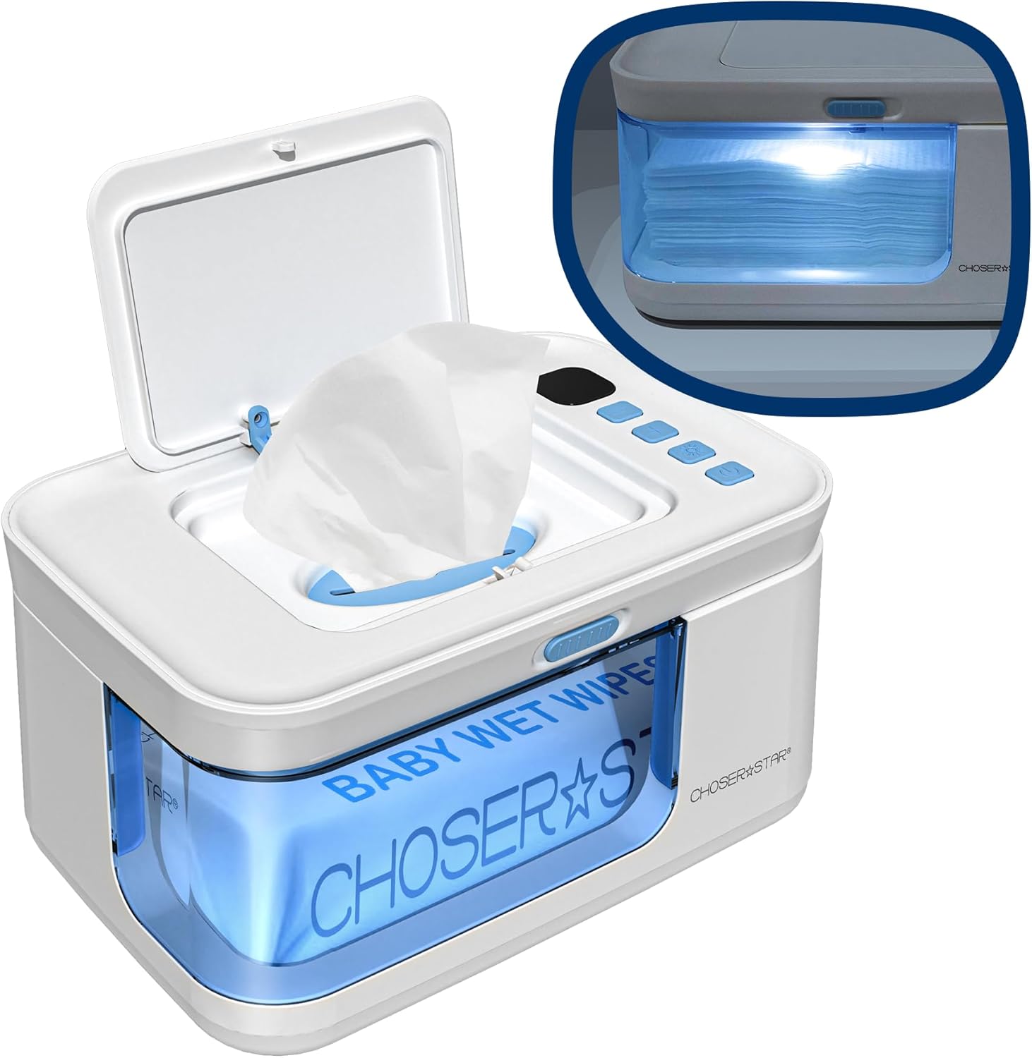 ChoserStar portable baby wipe warmer and dispenser front view