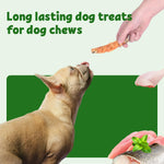 Pawant dog treats pouch showing 45 percent chicken and 45 percent cod skin