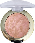 Milani terracotta baked blush palette shimmery pink shade close up