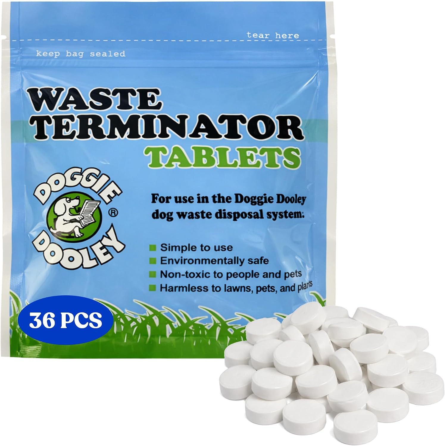 Doggie Dooley waste terminator tablets front view