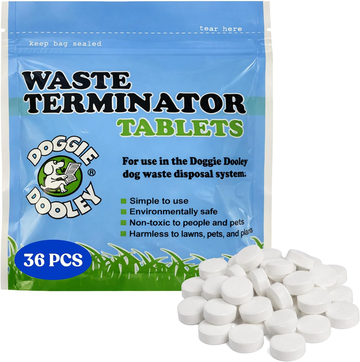 Doggie Dooley waste terminator tablets front view