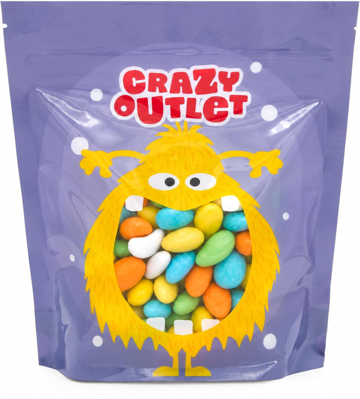 Nutritional and ingredient label on a one pound pack of Crazyoutlet Jordan almonds.
