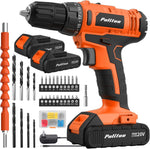 PULITUO'S 20V Cordless Drill/Driver, Electric Screwdriver - 2 Batteries, 30Nm, 21+1 Torque, 2 Speed, Keyless 3/8" Chase Drill with LED Light, Kit for Home (Green) - Image 9