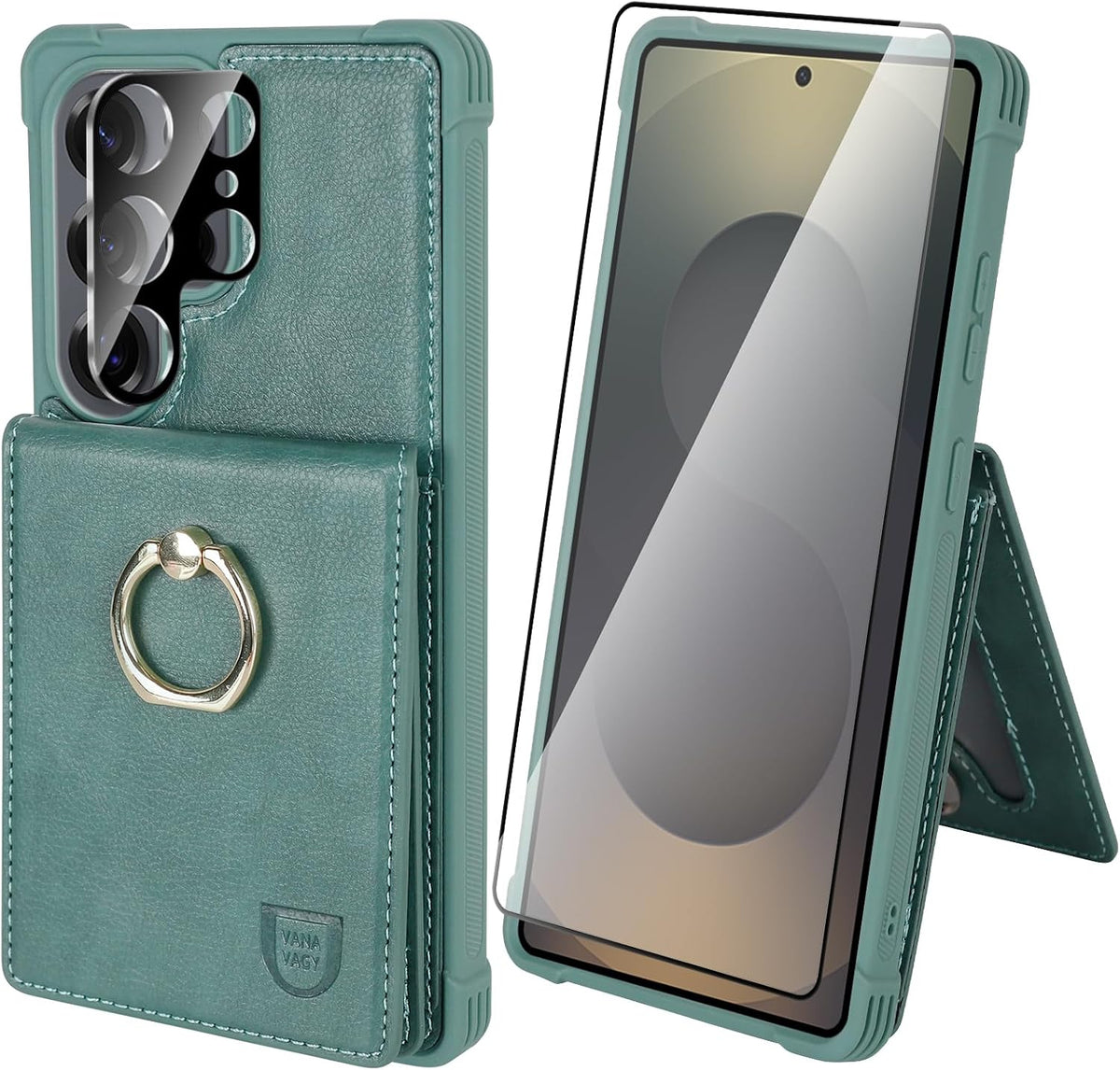 VANAVAGY Wallet Case for Galaxy S24 6.2 inch, Rose Gold | 12ft Drop-proof Magentic Clasp Cover for Women Men, PU Leather, Card Holder, Coin Pocket, Kickstand, Screen Protector - Image 14