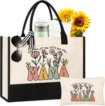 Canvas Tote Bag Makeup Bag for Women - Personalized Teacher Appreciation Gifts - Image 9