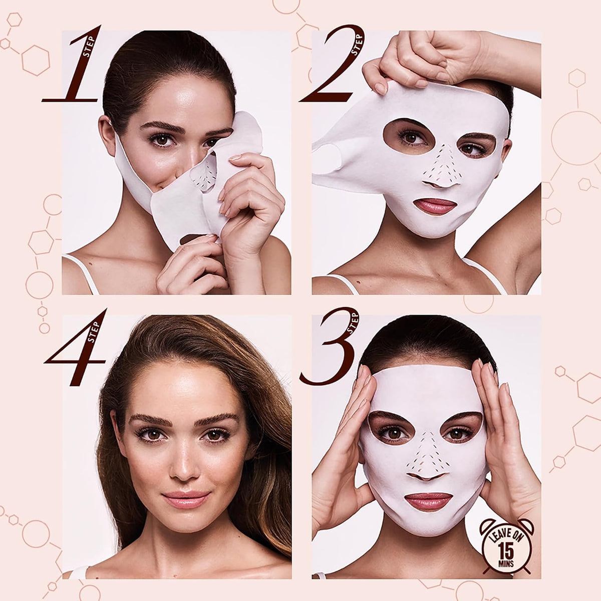 Charlotte Tilbury dry face mask pink patterned textile sheet close up