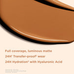 Clarins Skin Illusion Foundation texture swatch on skin