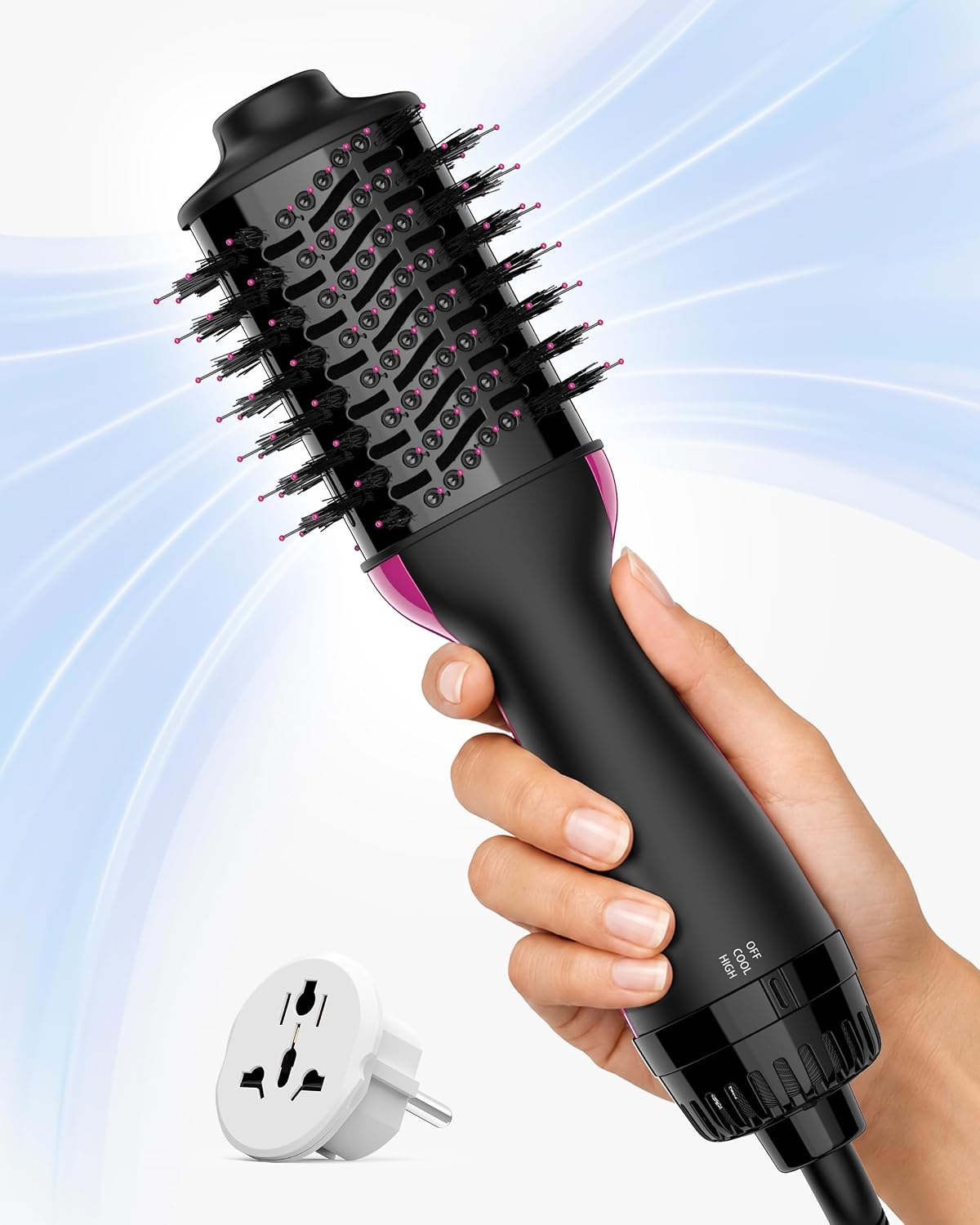 Aopant Hair Dryer Brush Blow Dryer in One, 1200W Hot Air Brush with Negative Ion, Ceramic Titanium Barrel, Oval Blow Dryer Brush for Drying, Smoothing, Volumizing & Styling - Image 9