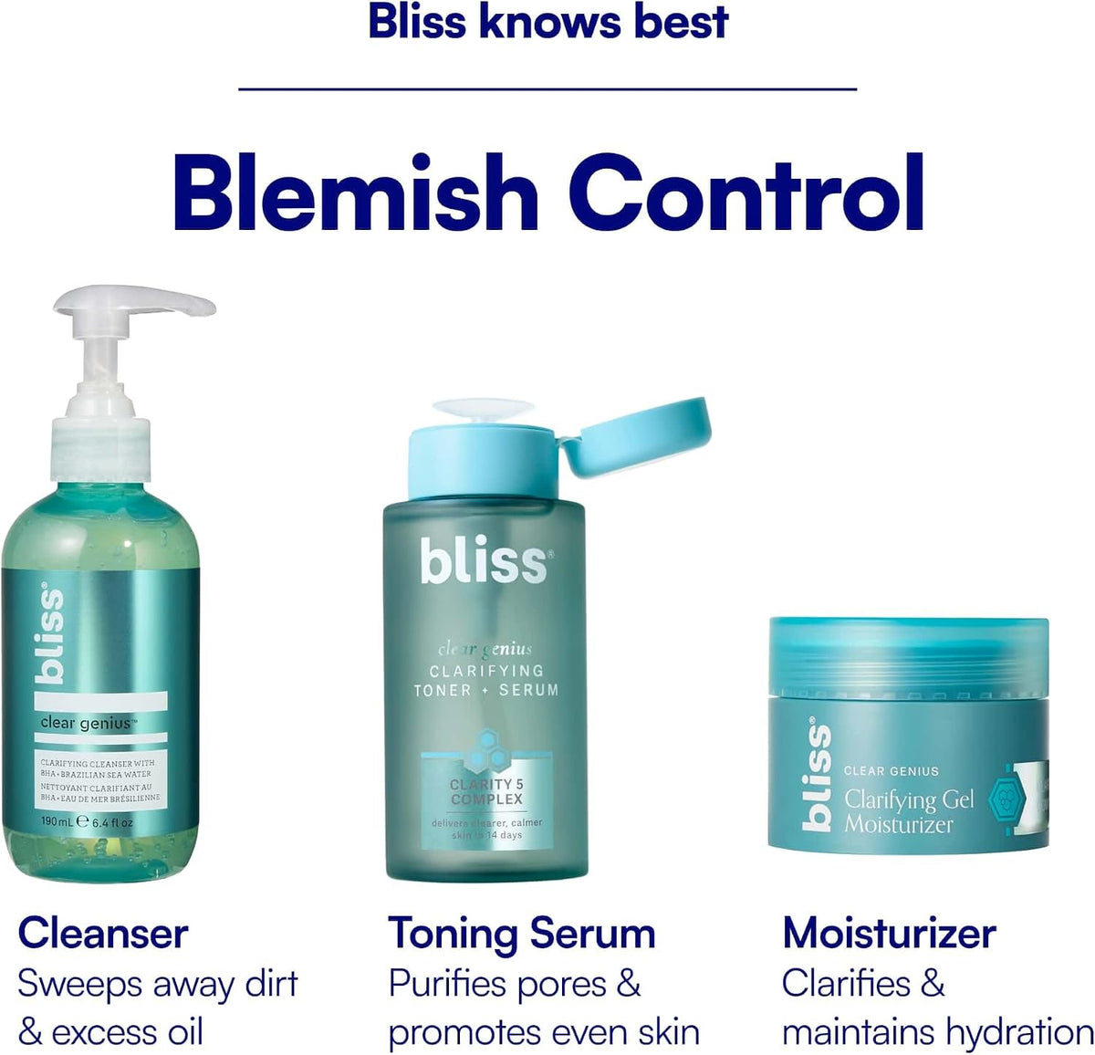 Bliss Clear Genius Clarifying Gel Moisturizer, CLARITY 5 Complex with Salicylic Acid, Niacinamide & Witch Hazel for Blemish-Prone & Oily Skin, Minimizes Pores, 1.7 fl oz - Image 9