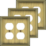 6 Pack Single Decorator Switch Covers Wall Plate, Antique Brass Decorative Rocker Switch Plates Outlet Covers for Receptacle, GFCI Outlet, Dimmer - Classic Style, 1 Gang Decorator - Image 13