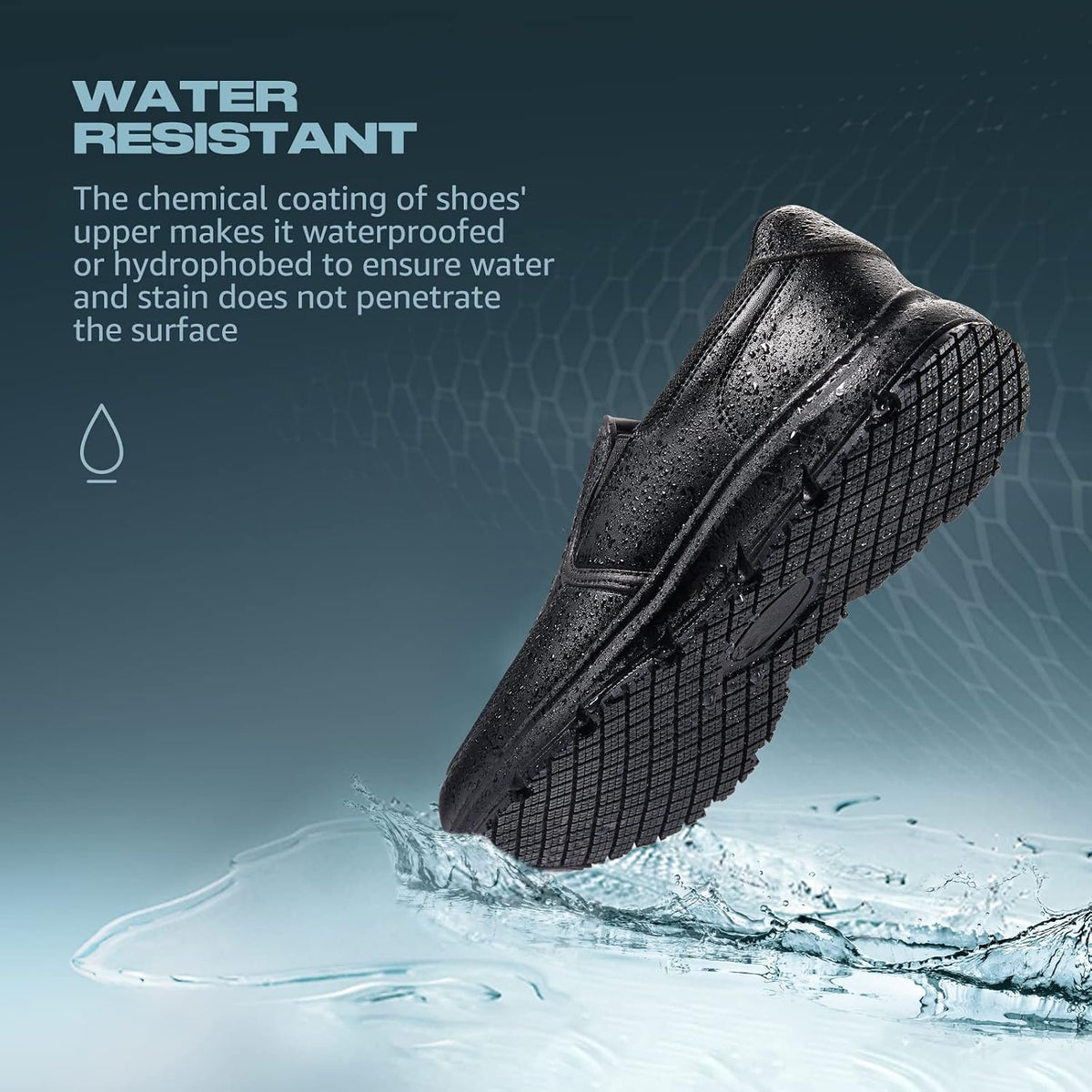 HISEA comfort work shoes memory foam insole detail
