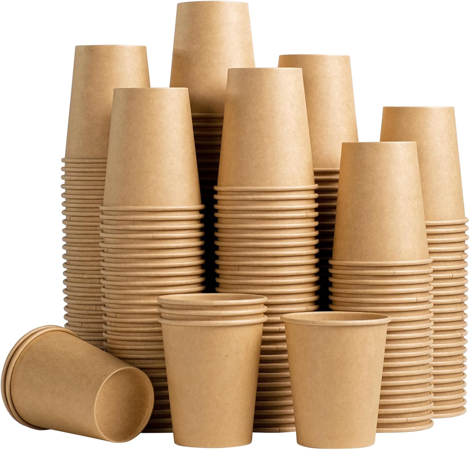 Lamosi Kraft Paper Cups 200 pack front view eco-friendly coffee cups