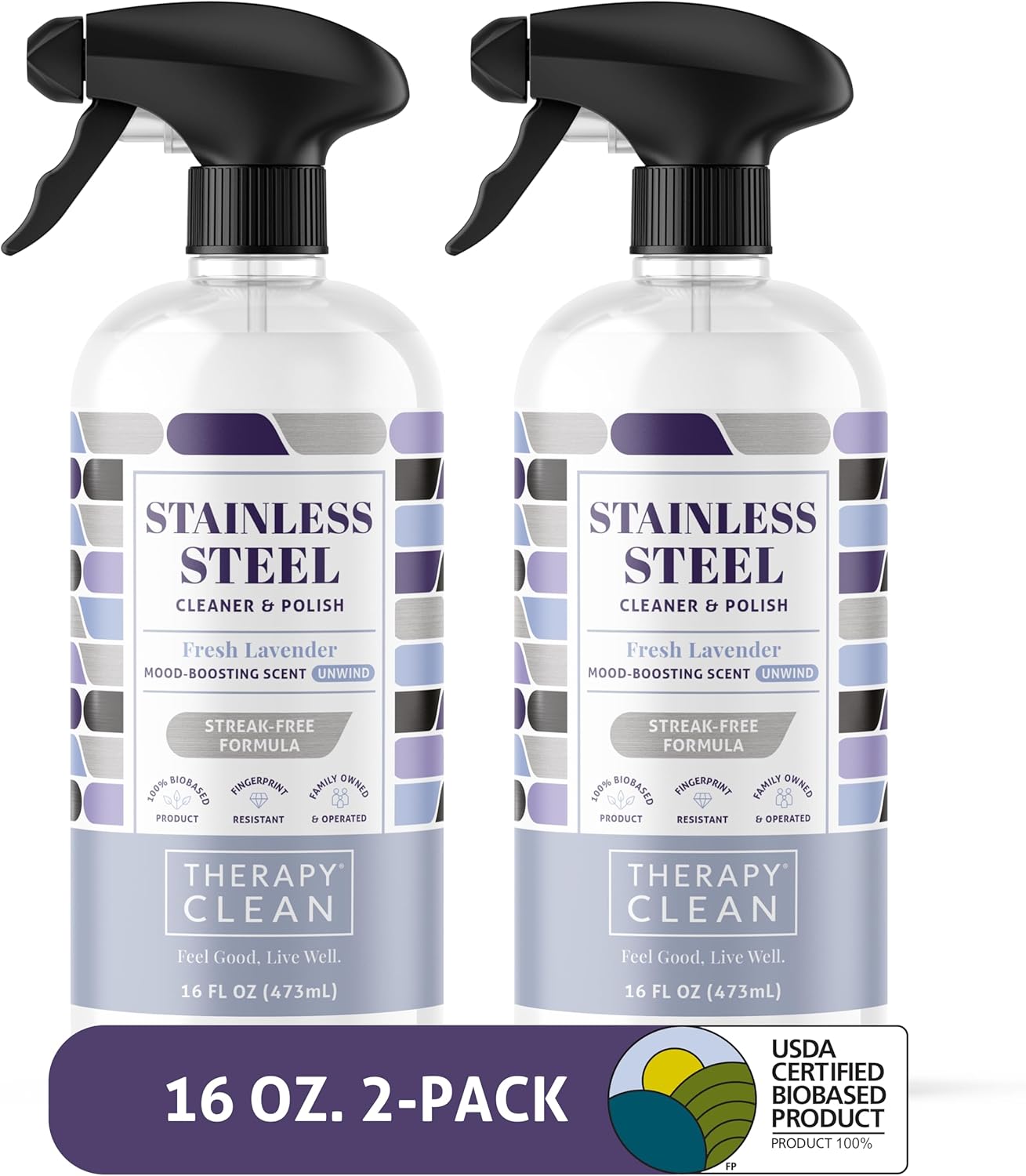 Therapy stainless steel cleaner and polish front view