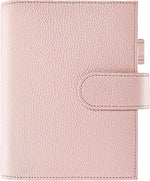 Ox Knight genuine leather cover for A6 notebooks pink front view