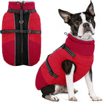 Dog Coat, Warm Dog Jacket with Harness Built in, Waterproof Pet Winter Coat Snowsuit with Zipper, Reflective Fleece Jacket for Extra Large Dogs, Weimaraner, Red XXL - Image 15