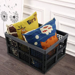 Sosody black and deep grey storage crates folded flat
