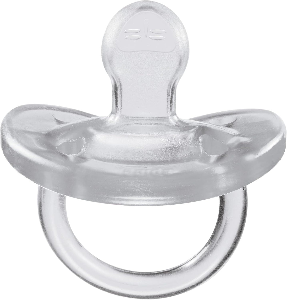 Chicco silicone pacifier being sterilized in microwave case