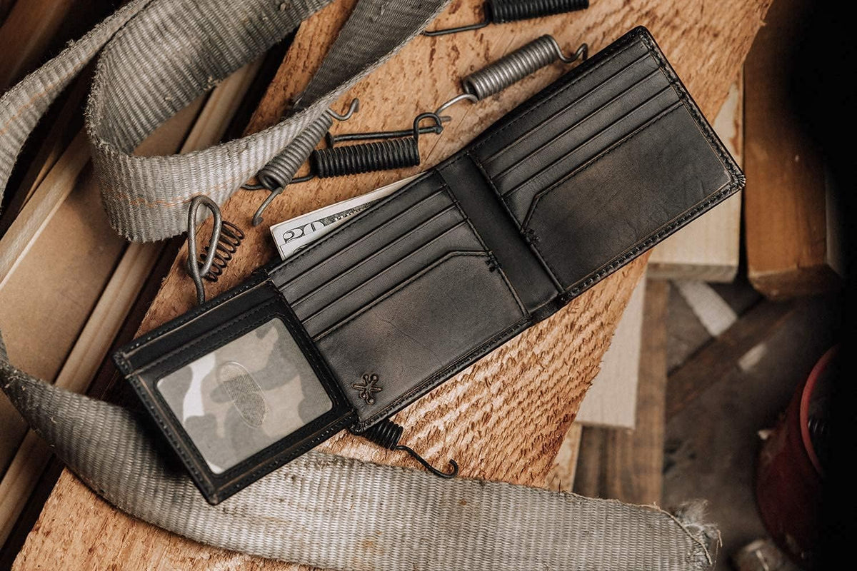 House of Jack Co. bifold wallet back view texture