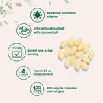 Micro Ingredients Vitamin D3 softgels capsule close up