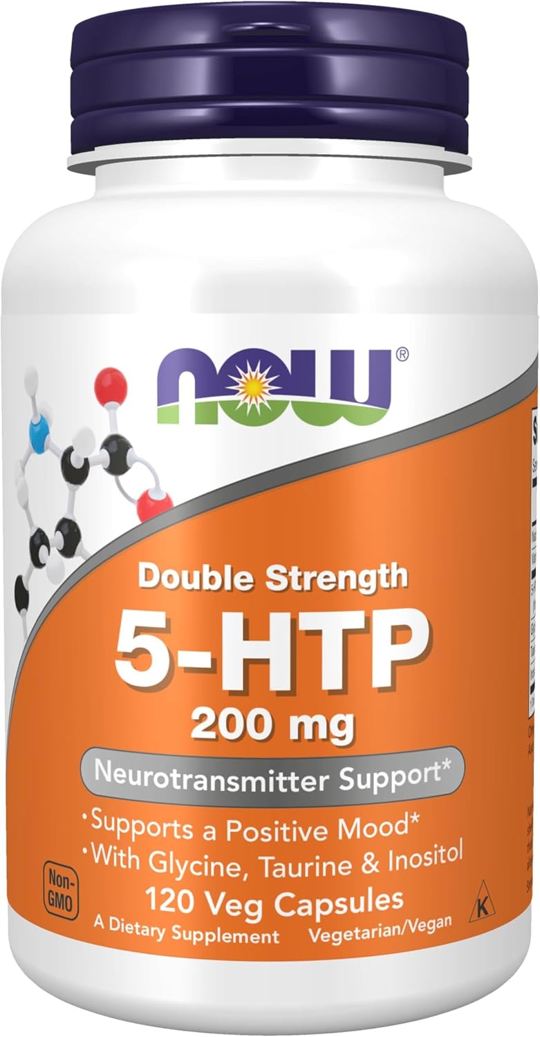 NOW Supplements, 5-HTP (5-hydroxytryptophan) 200 mg, 60 Veg Caps - Image 10