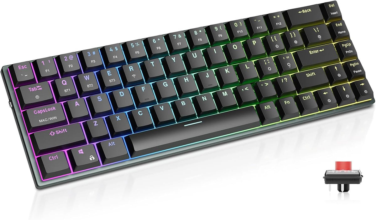 Ollyn USB Linear Red Switch 104 Keys Metal Keyboard - Image 10