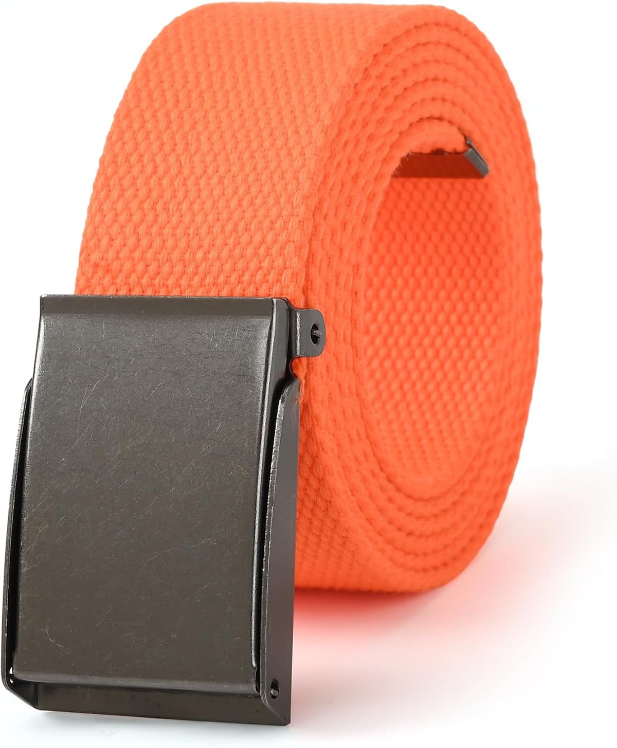 Mile High Life Canvas Web Belt | Cut to Fit Up to 52" | Flip-Top Matte Silver Nickel Buckle 12 Colors - Image 14