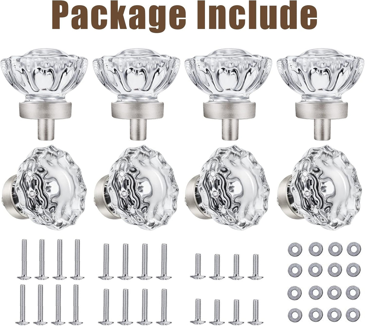Shiny Handles faceted crystal drawer knob close up