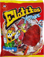 Individually wrapped Mexican-style chili coated lollipops imported by Dropy