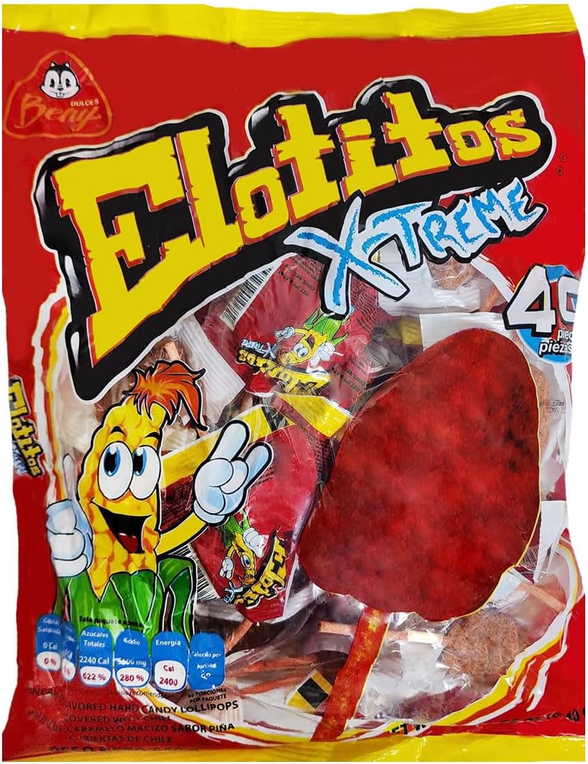 Individually wrapped Mexican-style chili coated lollipops imported by Dropy