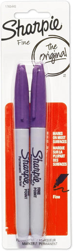 Sharpie permanent markers packaging showing 2 count pack