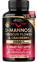 NutraHarmony D-Mannose 2000mg capsule bottle front view